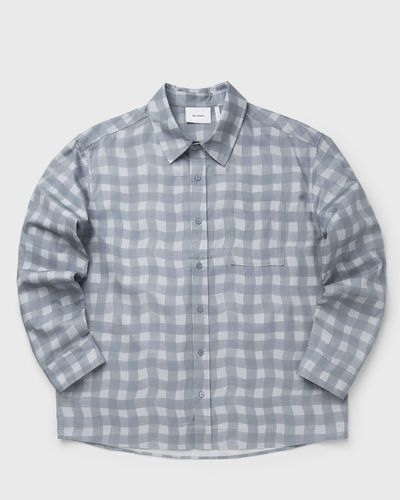 Axel Arigato Distort Gingham Shirt, blue