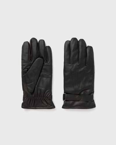 Barbour Barbour White Label Burnished  Leather Gloves, black