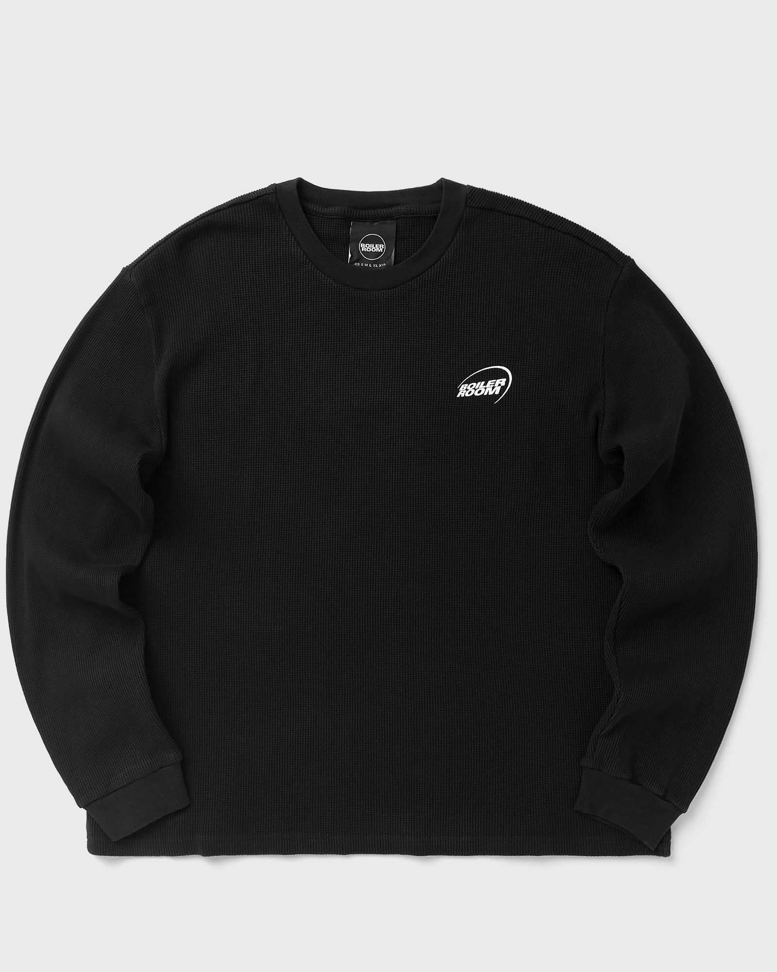 Boiler Room WAFFLE LONG SLEEVE, black