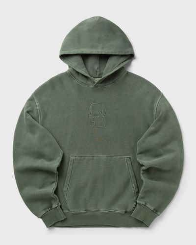 Brain Dead 3D EMBROIDERED LOGOHEAD GARMENT DYED HOODIE, blue