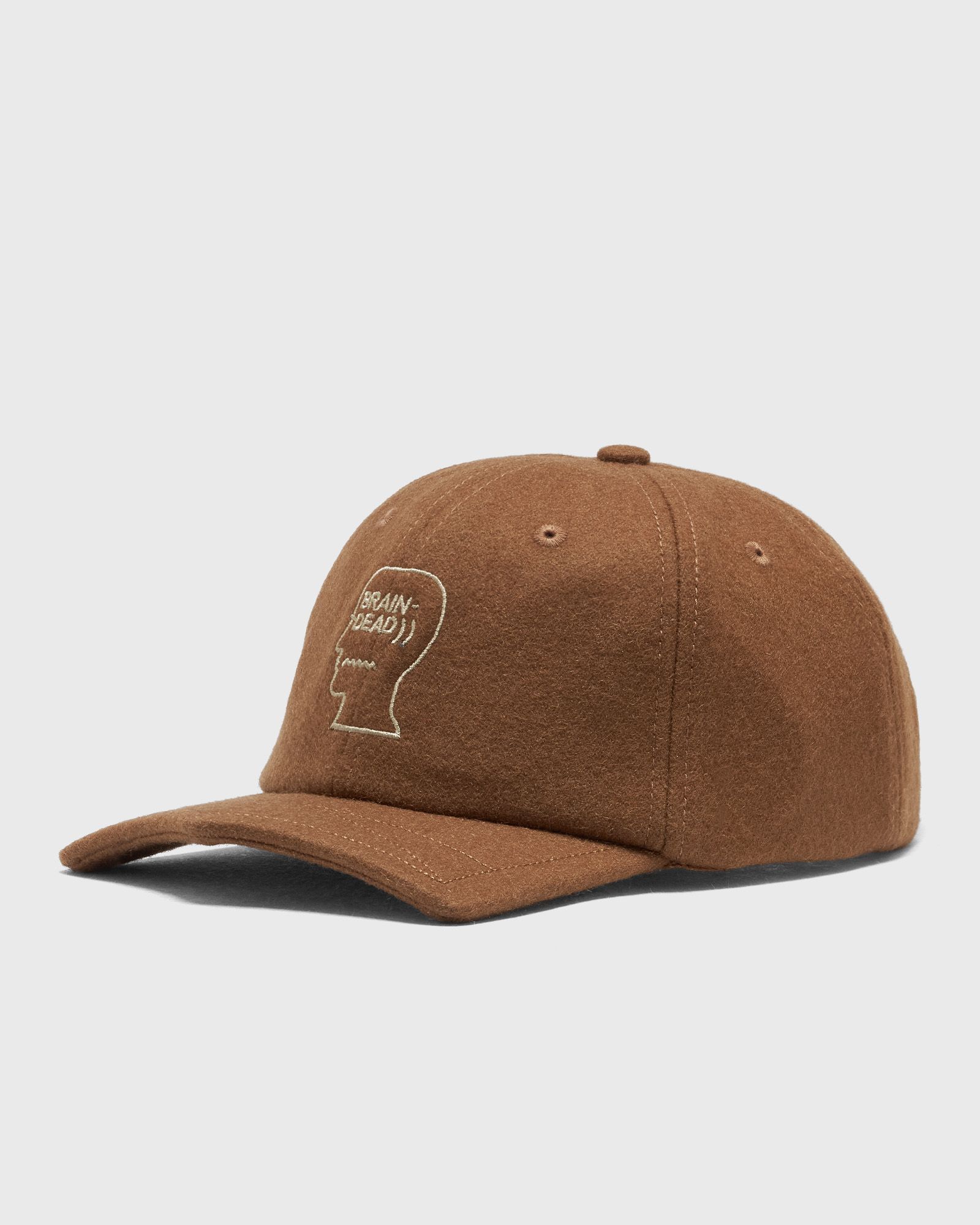 Brain Dead Batwing Logohead Flannel Hat, brown