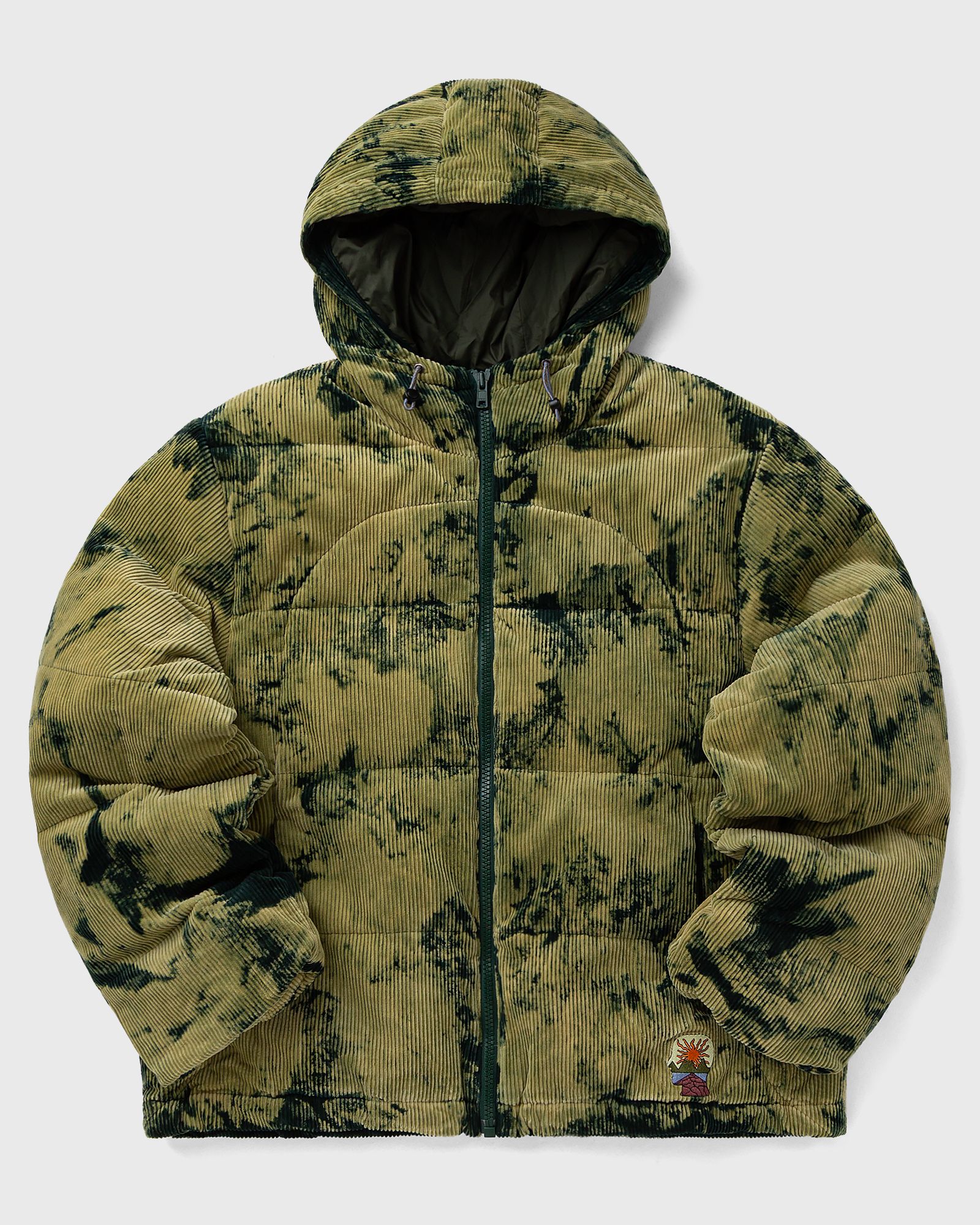 Brain Dead BLEACH DYED DIMENSION PUFFER JACKET, green