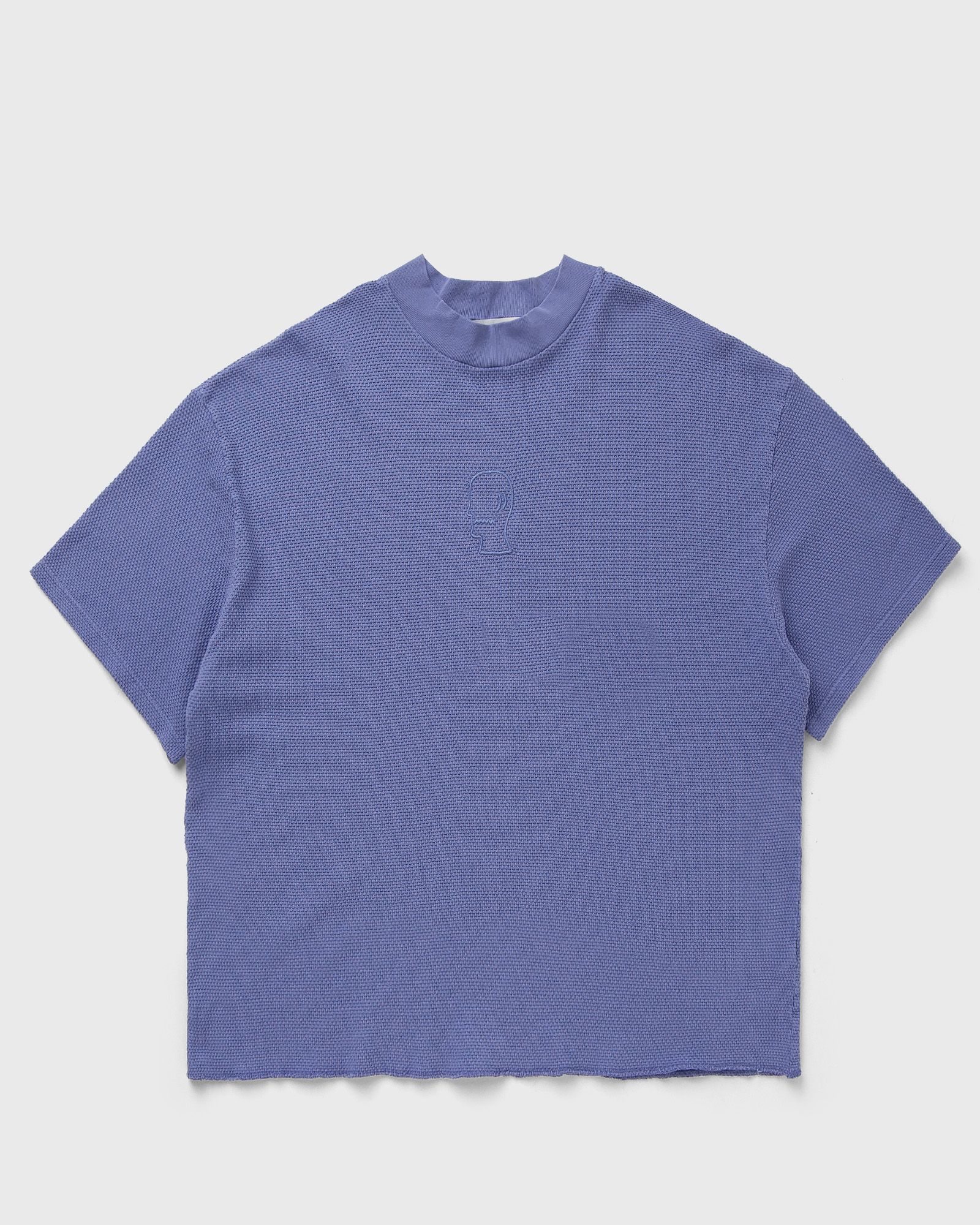 Brain Dead Boxy Pique Mock Neck Tee, blue