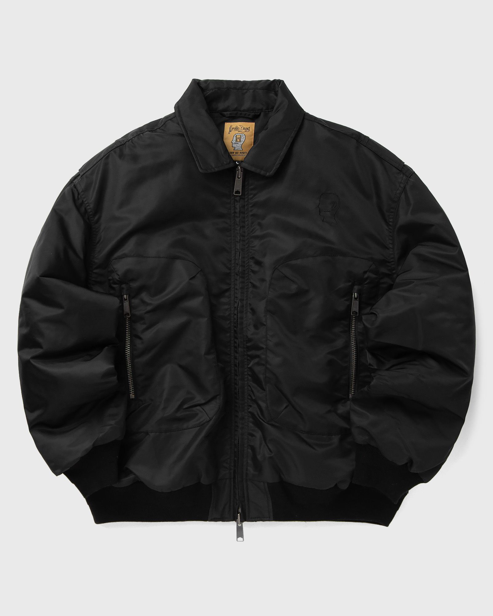 Brain Dead Embroidered 3D Flight Jacket, black