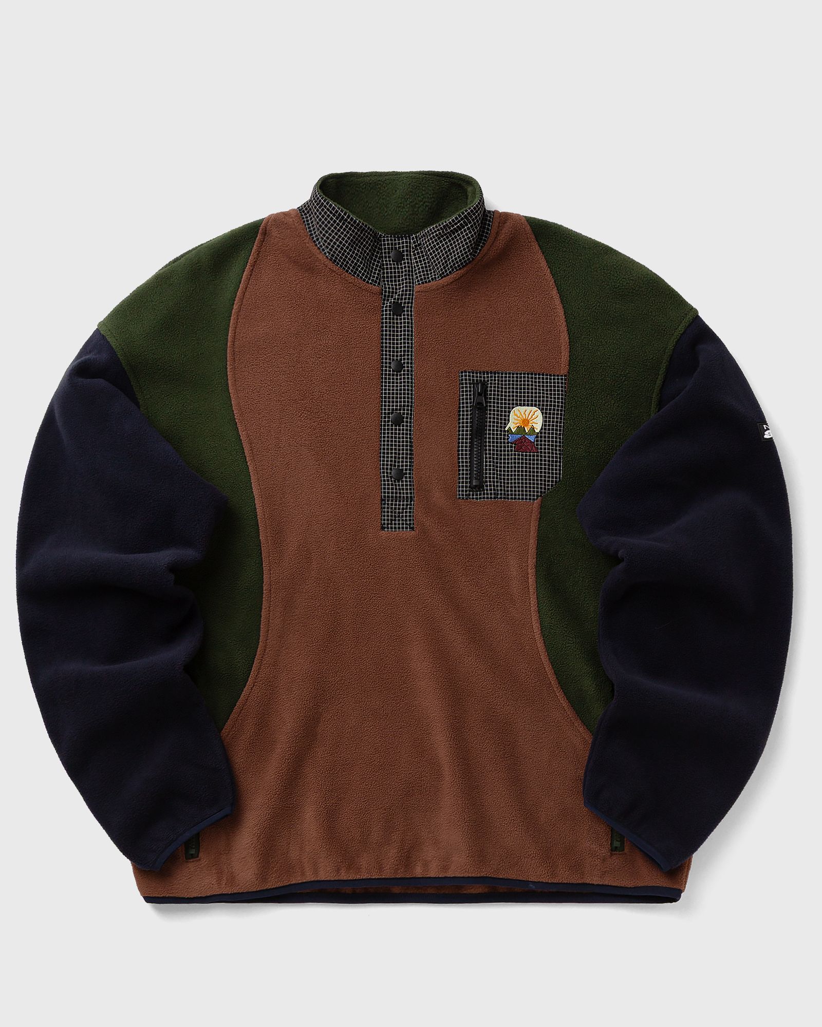 Brain Dead EQUIPMENT RIPSTOP PULLOVER FLEECE JACKET, multi
