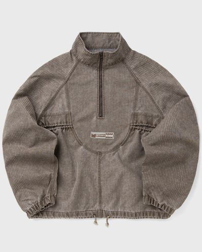 Brain Dead Washed Ripstop Equipment Half Zip, brown