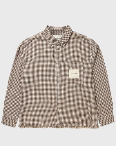 Bram´s Fruit Distressed Farmer’s Shirt LS, brown
