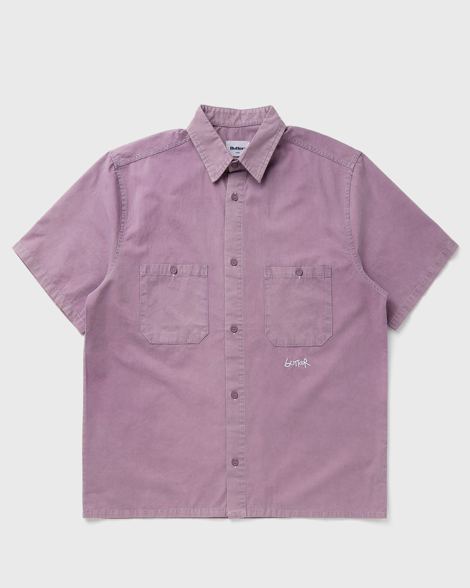 Butter Goods Contrast Stitch S/S Shirt, purple
