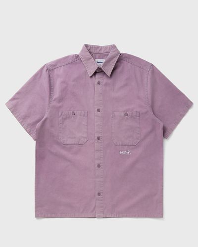 Butter Goods Contrast Stitch S/S Shirt, purple