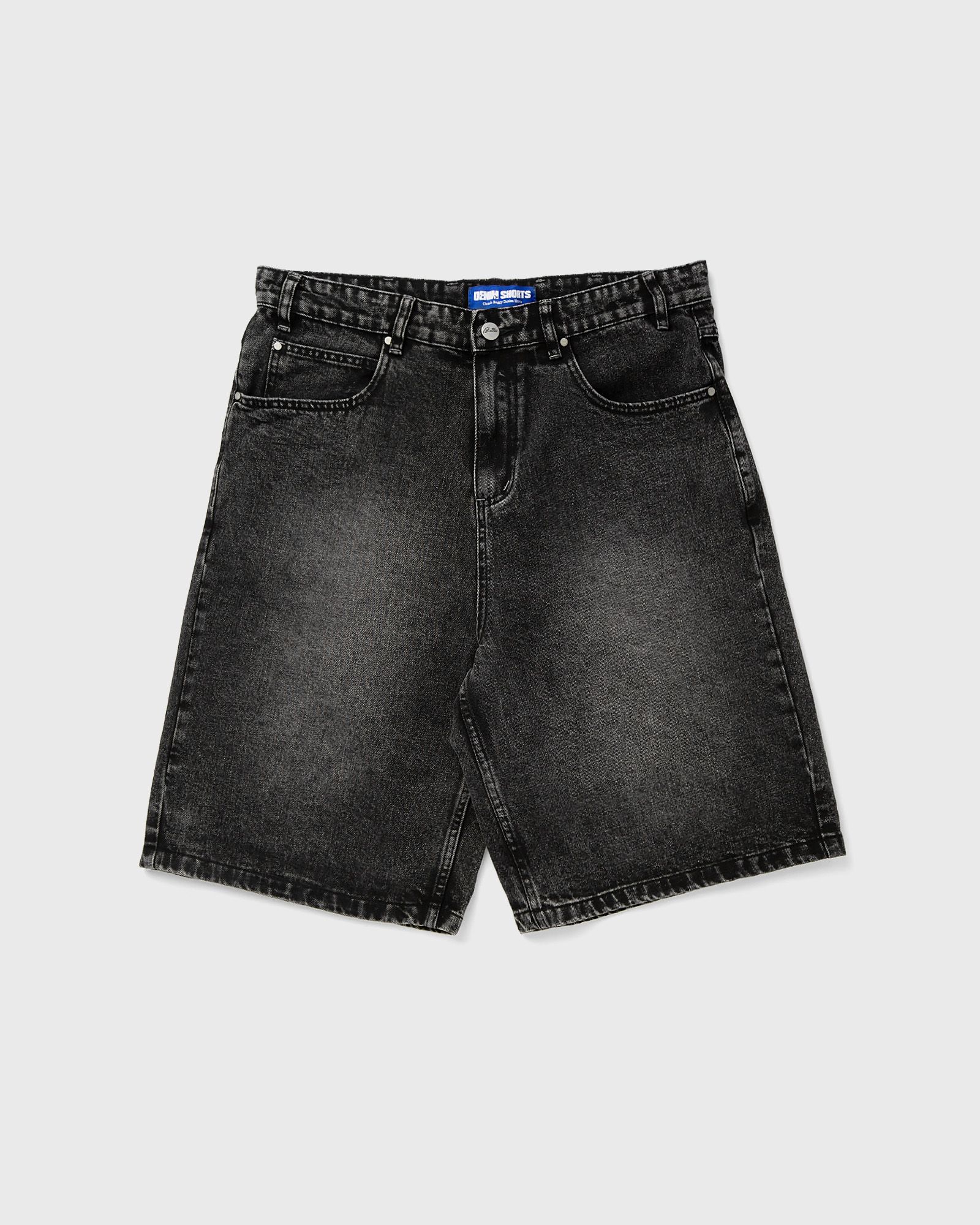 Butter Goods Drummer Baggy Denim Shorts, black