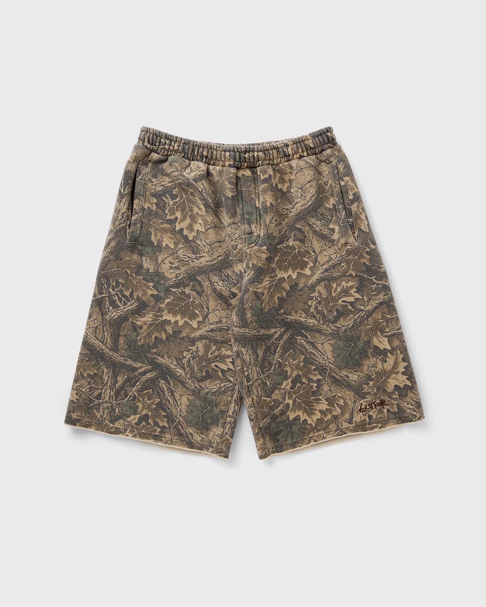 Butter Goods Fleece Shorts, green|beige