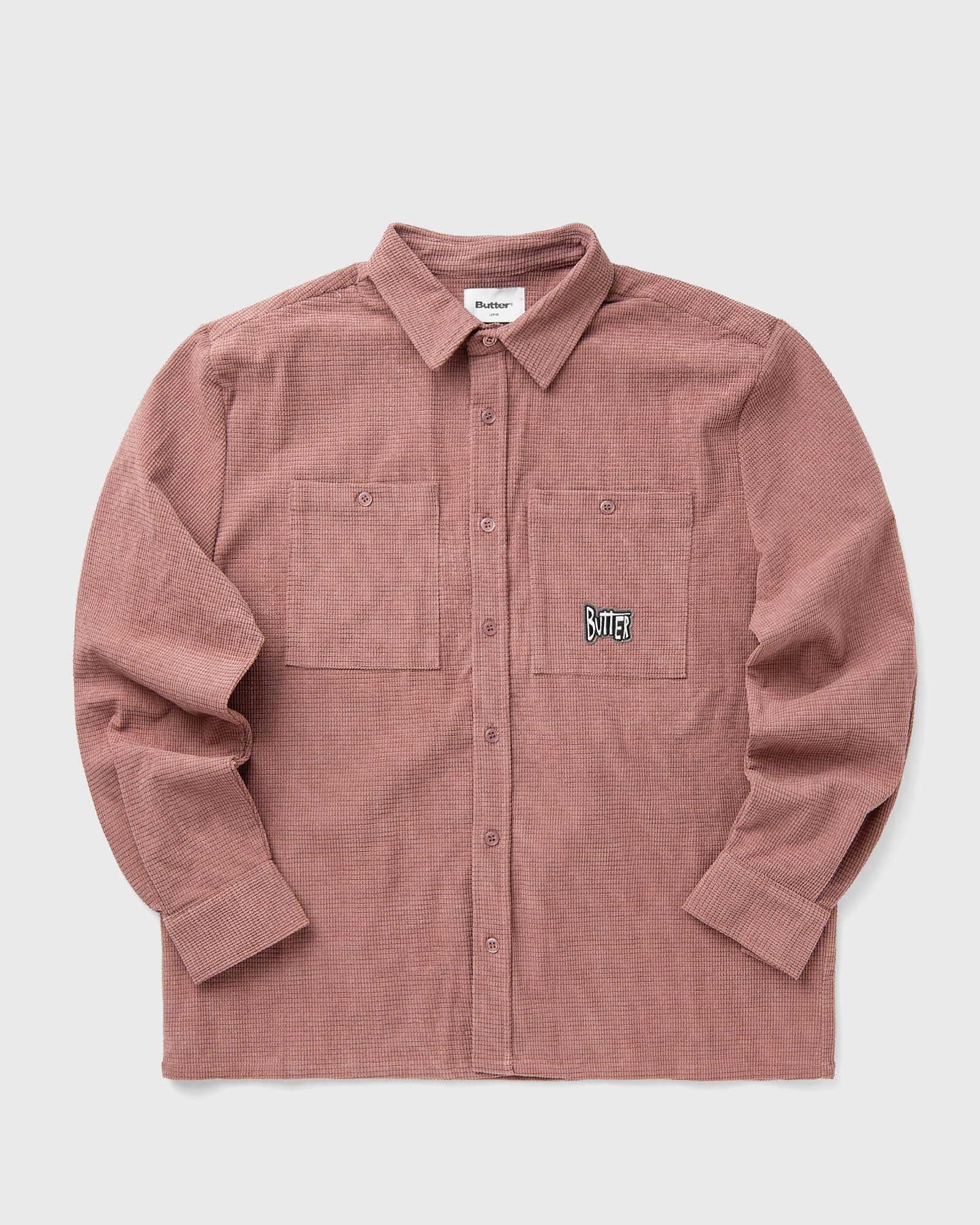 Butter Goods Grid Cord Overshirt, red