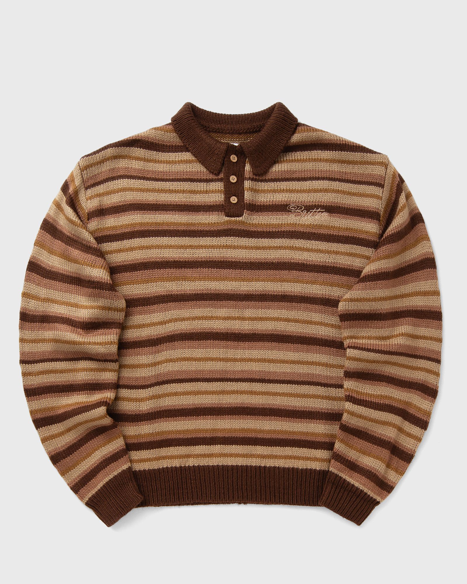 Butter Goods Ombre Stripe Knit Sweater, brown