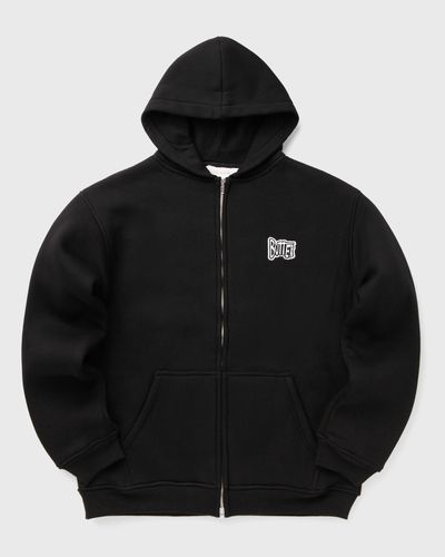 Butter Goods Pile Lined Zip-Thru Hood, black