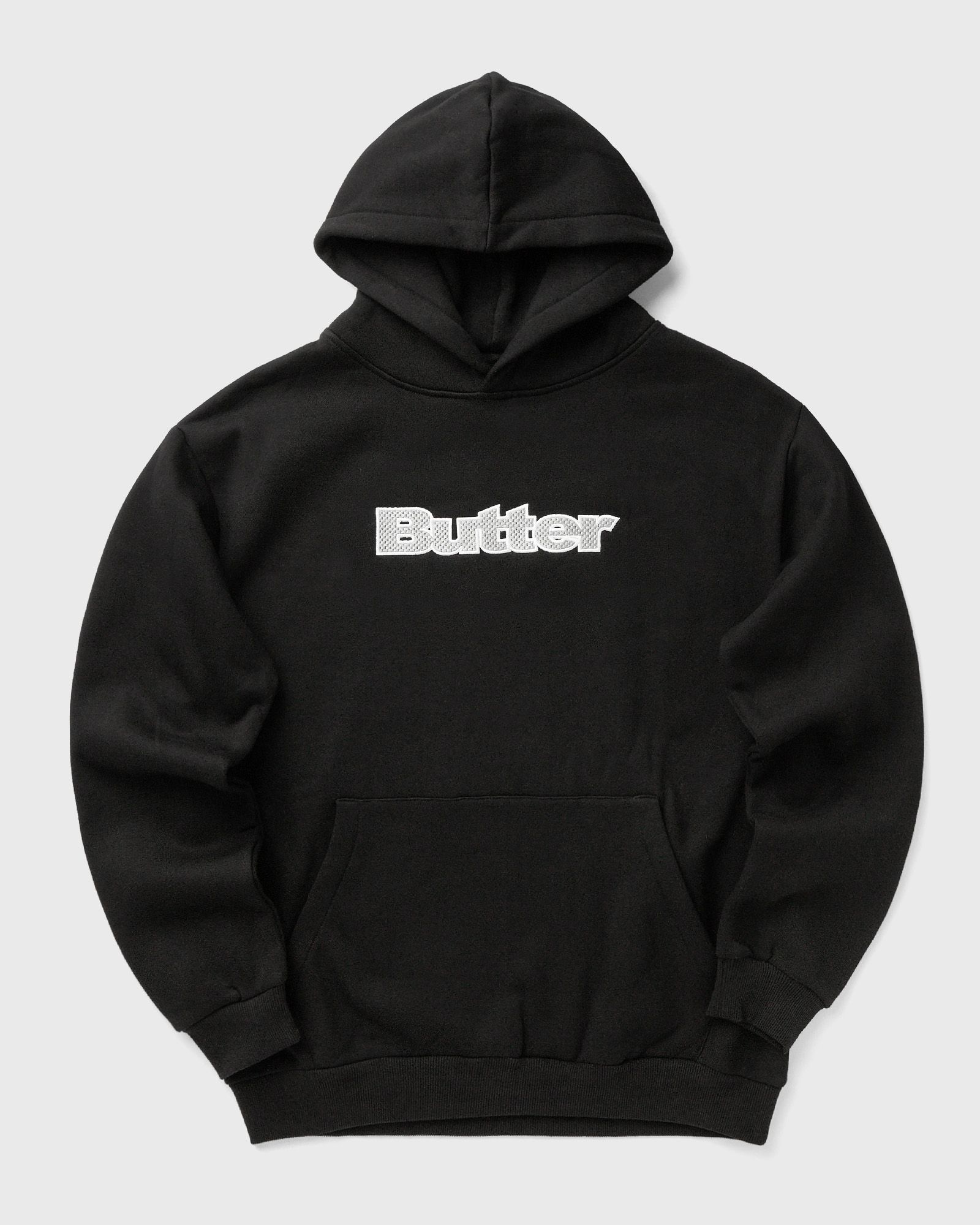 Butter Goods Textured Logo Pullover Hood, black