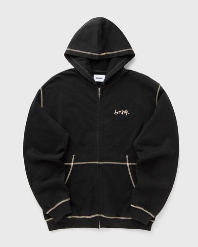 Butter Goods Trail Stitch Zip-Thru Hood, black