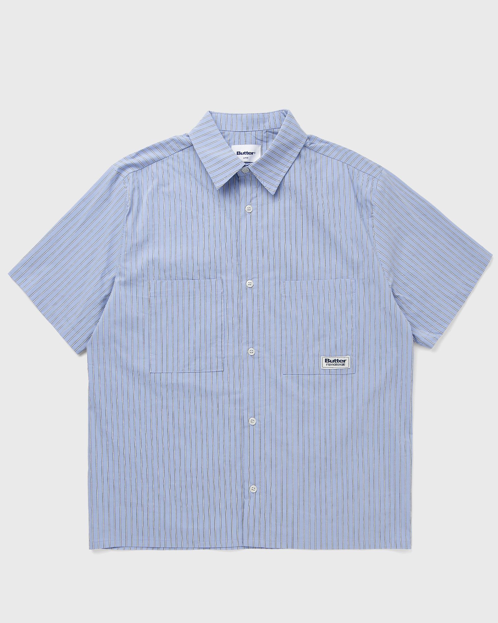 Butter Goods Vertical Stripe S/S Shirt, blue