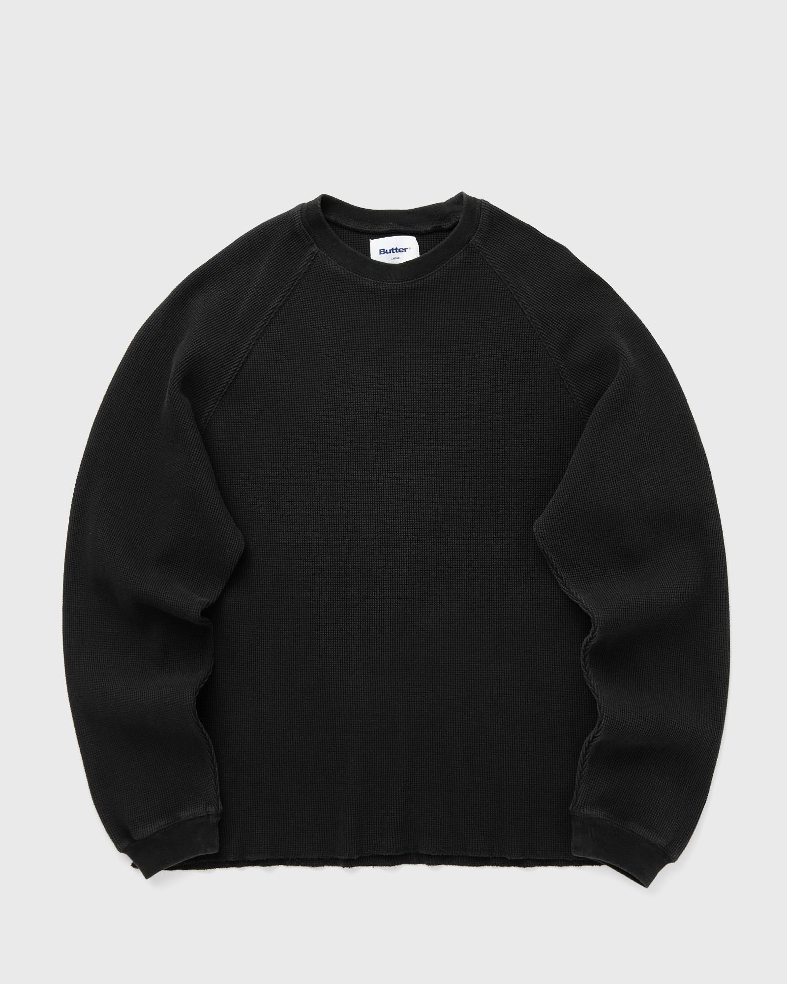 Butter Goods Waffle L/S Top, black