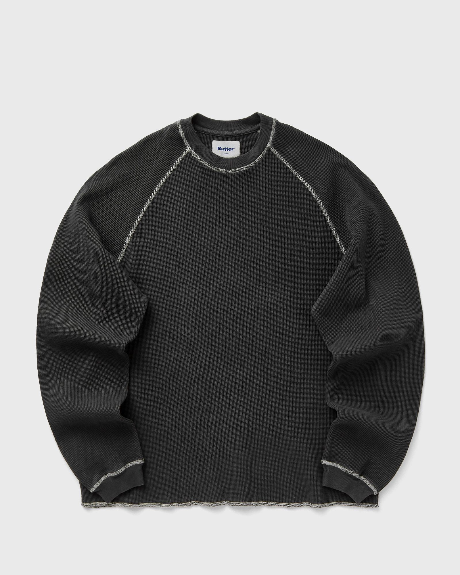Butter Goods Waffle L/S Top, black