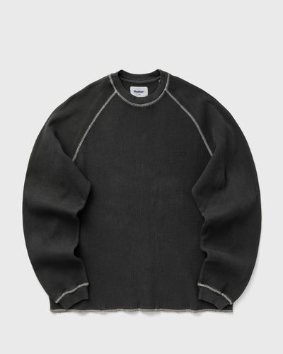 Butter Goods Waffle L/S Top, black