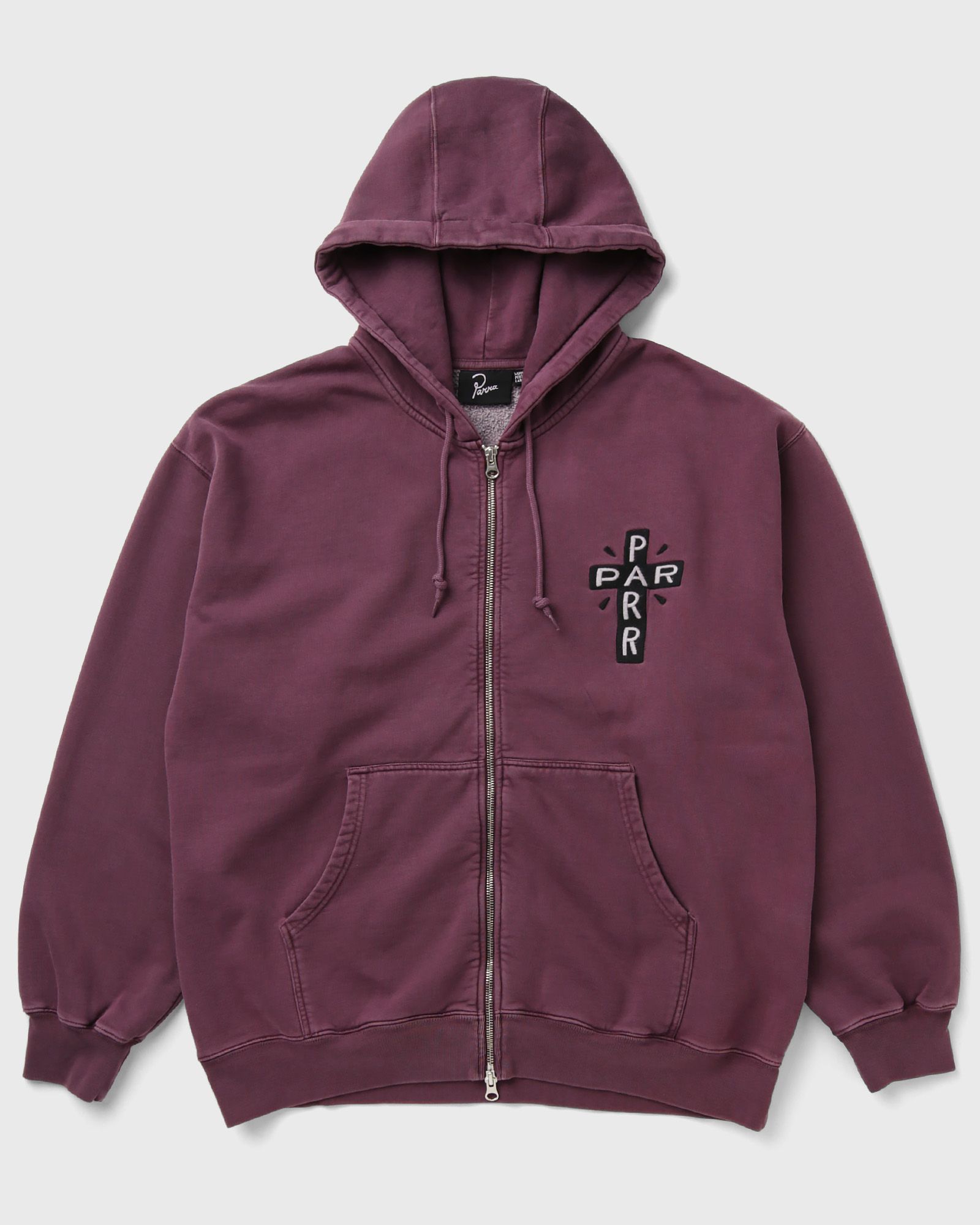 By Parra A Cross to bear zip hooded sweatshirt, red