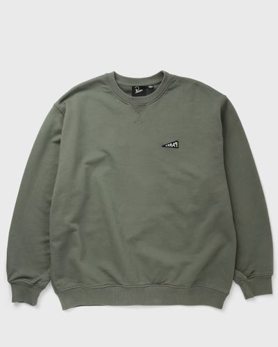 By Parra FLAG LOGO CREW NECK SWEATSHIRT, green
