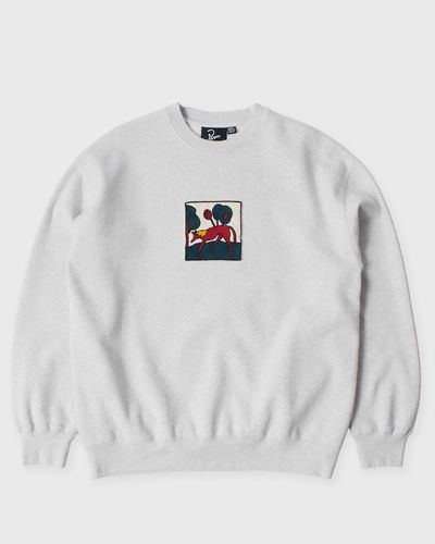 By Parra Long lost leg crew neck sweatshirt, grey