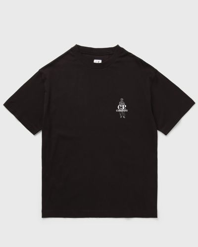 C.P. Company 30/1 JERSEY SHORT SLEEVE COMFORT LOGO TEE, black