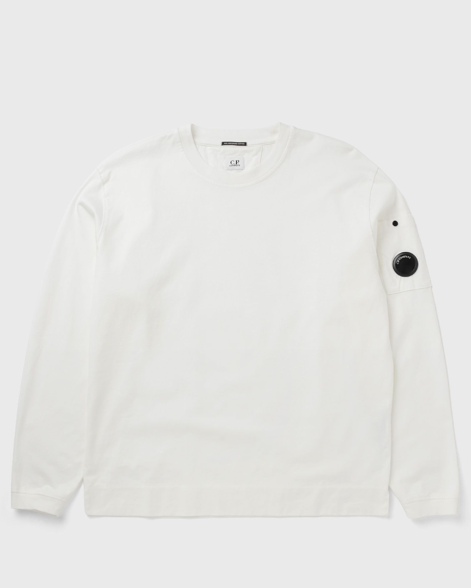C.P. Company 30/2 MERCERIZED JERSEY TWISTED LONG SLEEVE LENS TEE, beige