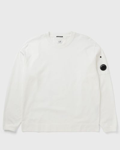 C.P. Company 30/2 MERCERIZED JERSEY TWISTED LONG SLEEVE LENS TEE, beige