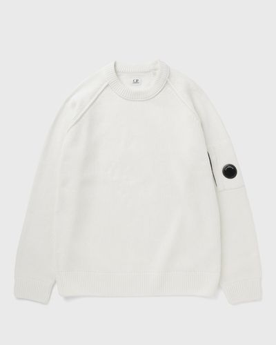 C.P. Company CHENILLE COTTON CREWNECK LENS SWEATER, beige