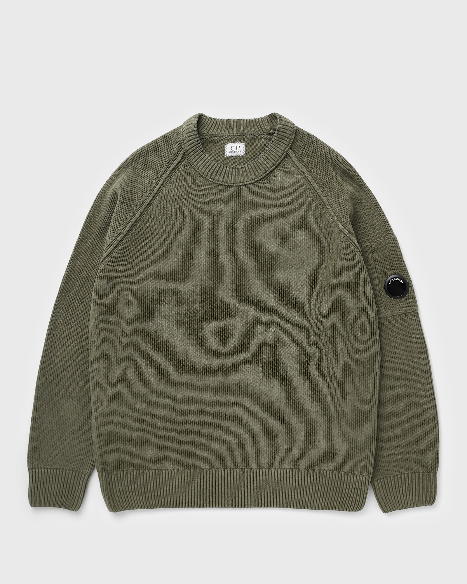 C.P. Company CHENILLE COTTON CREWNECK LENS SWEATER, brown