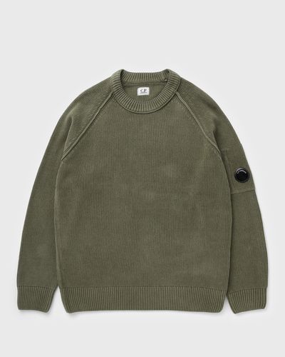 C.P. Company CHENILLE COTTON CREWNECK LENS SWEATER, brown