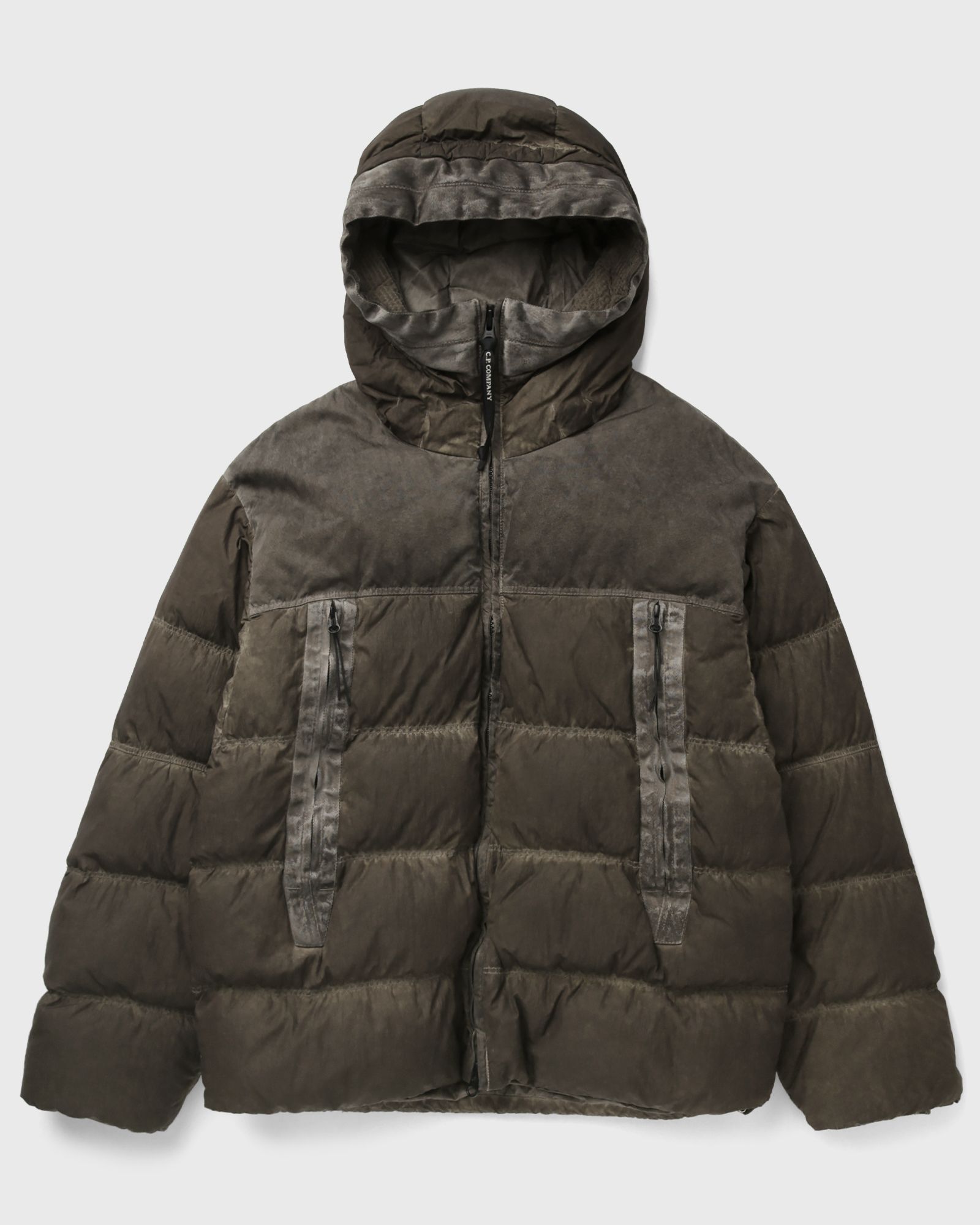 C.P. Company ECO-CHROME R MIXED GOGGLE DOWN JACKET, brown