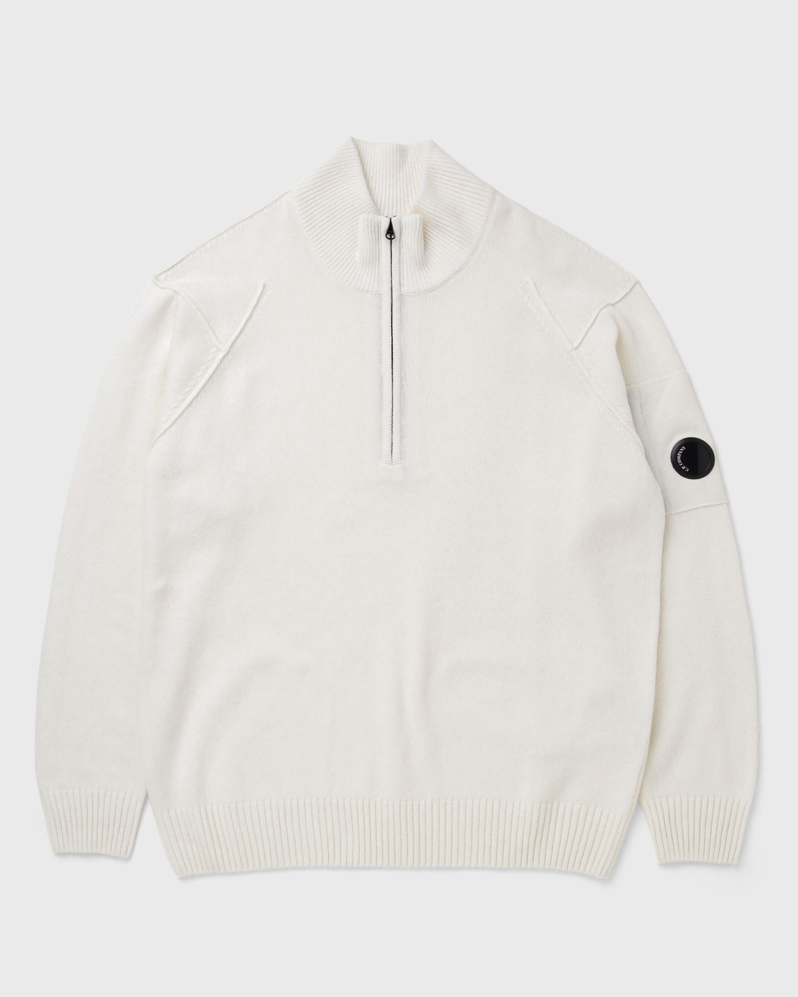 C.P. Company LAMBSWOOL GRS HALF ZIP SWEATER, beige