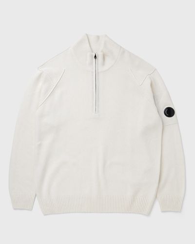 C.P. Company LAMBSWOOL GRS HALF ZIP SWEATER, beige