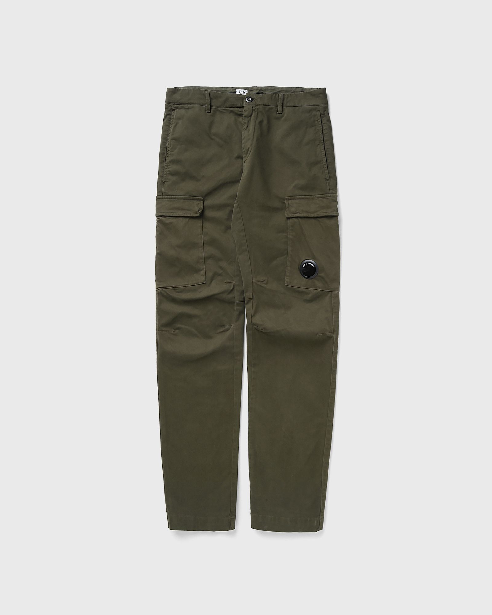 C.P. Company STRETCH SATEEN ERGONOMIC LENS CARGO PANTS, green