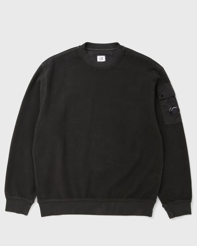 C.P. Company SWEATSHIRTS CREW NECK IN BRUSHED EMERIZED DIAGONAL FLEECE, grey