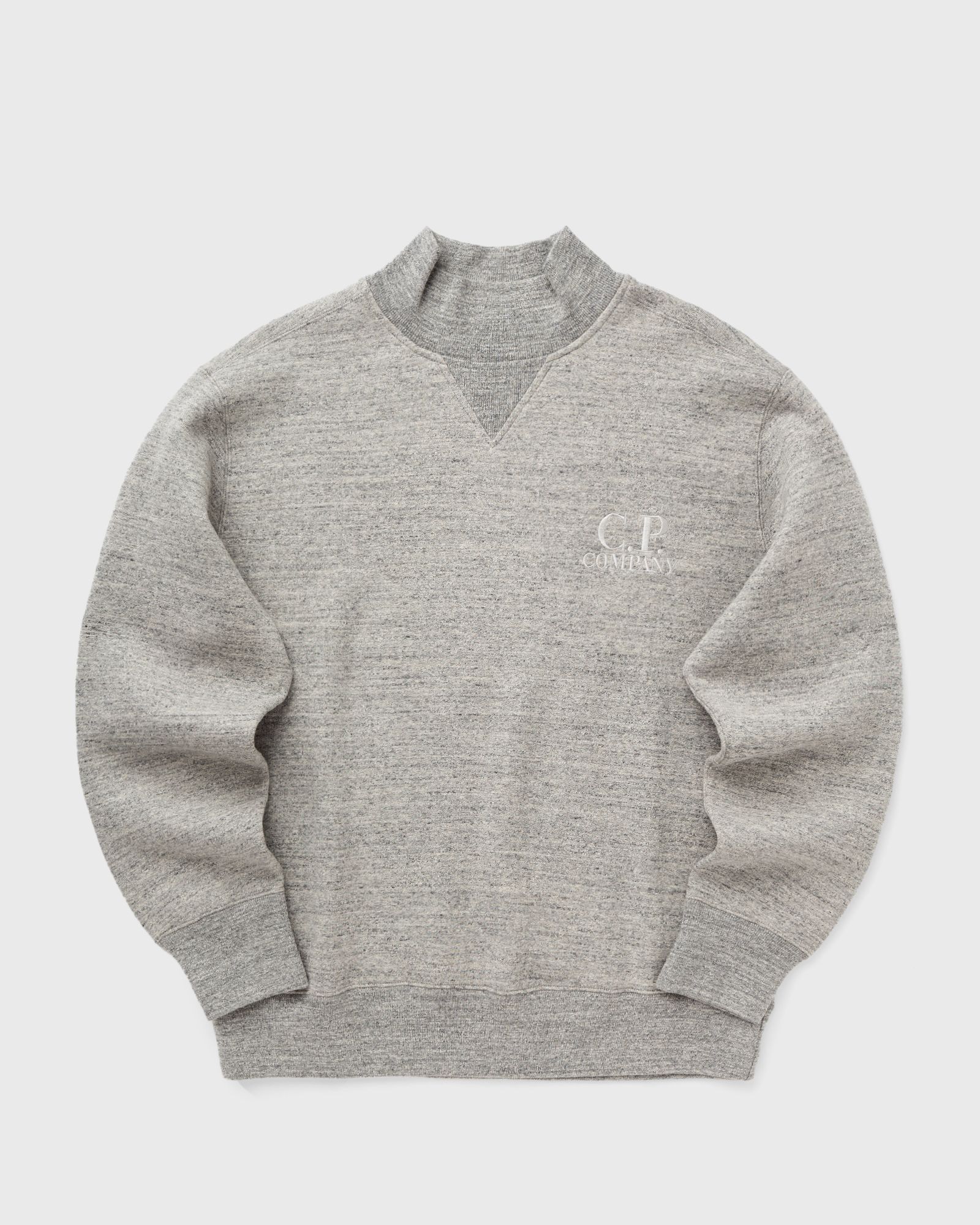 C.P. Company SWEATSHIRTS TURTLE NECK IN MELANGE JAPANESE FLEECE, grey