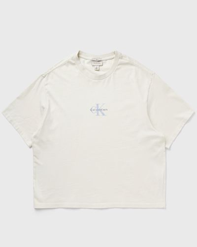 Calvin Klein Jeans 90S FIT MICRO MNLGO WASH TEE, beige