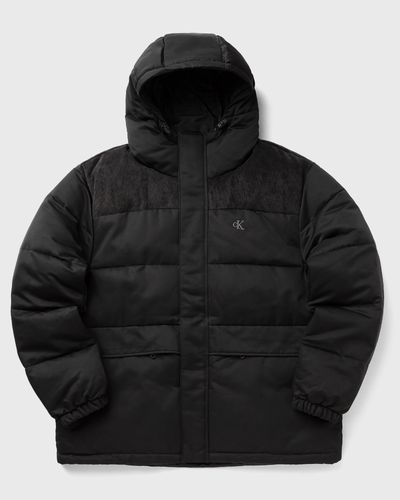 Calvin Klein Jeans LS CORDUROY MIXED MEDIA PUFFER JACKET, black