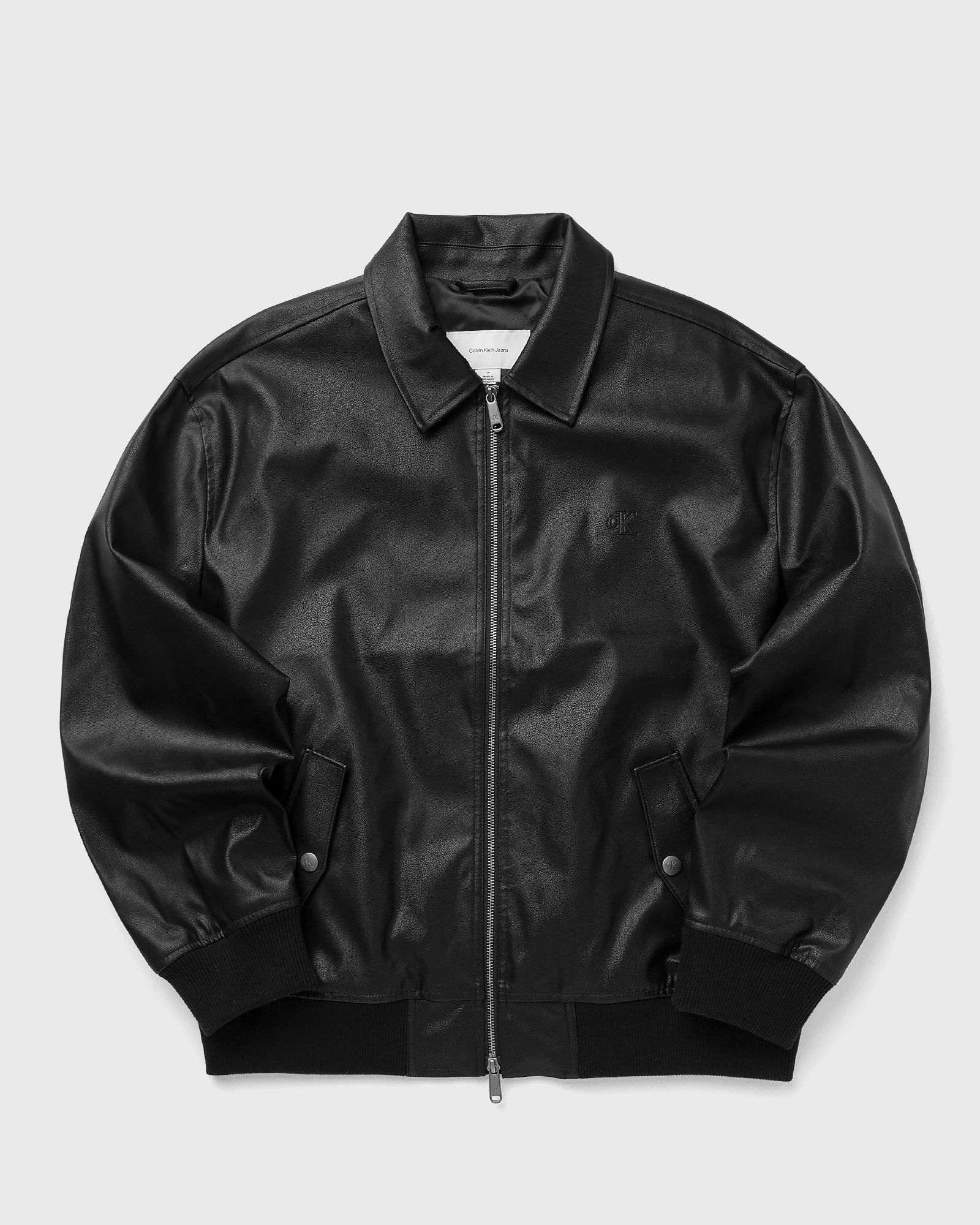 Calvin Klein Jeans LS FAUX LEATHER BOMBER JACKET, black