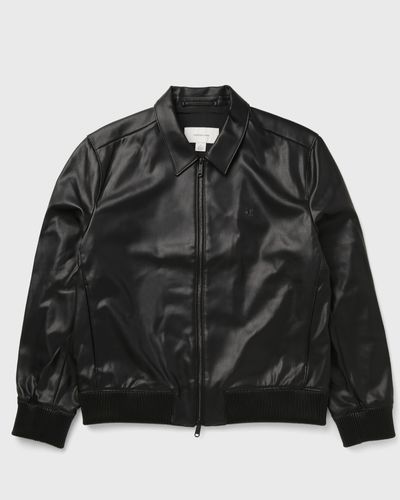 Calvin Klein Jeans LS FAUX LEATHER BOMBER JKT, black