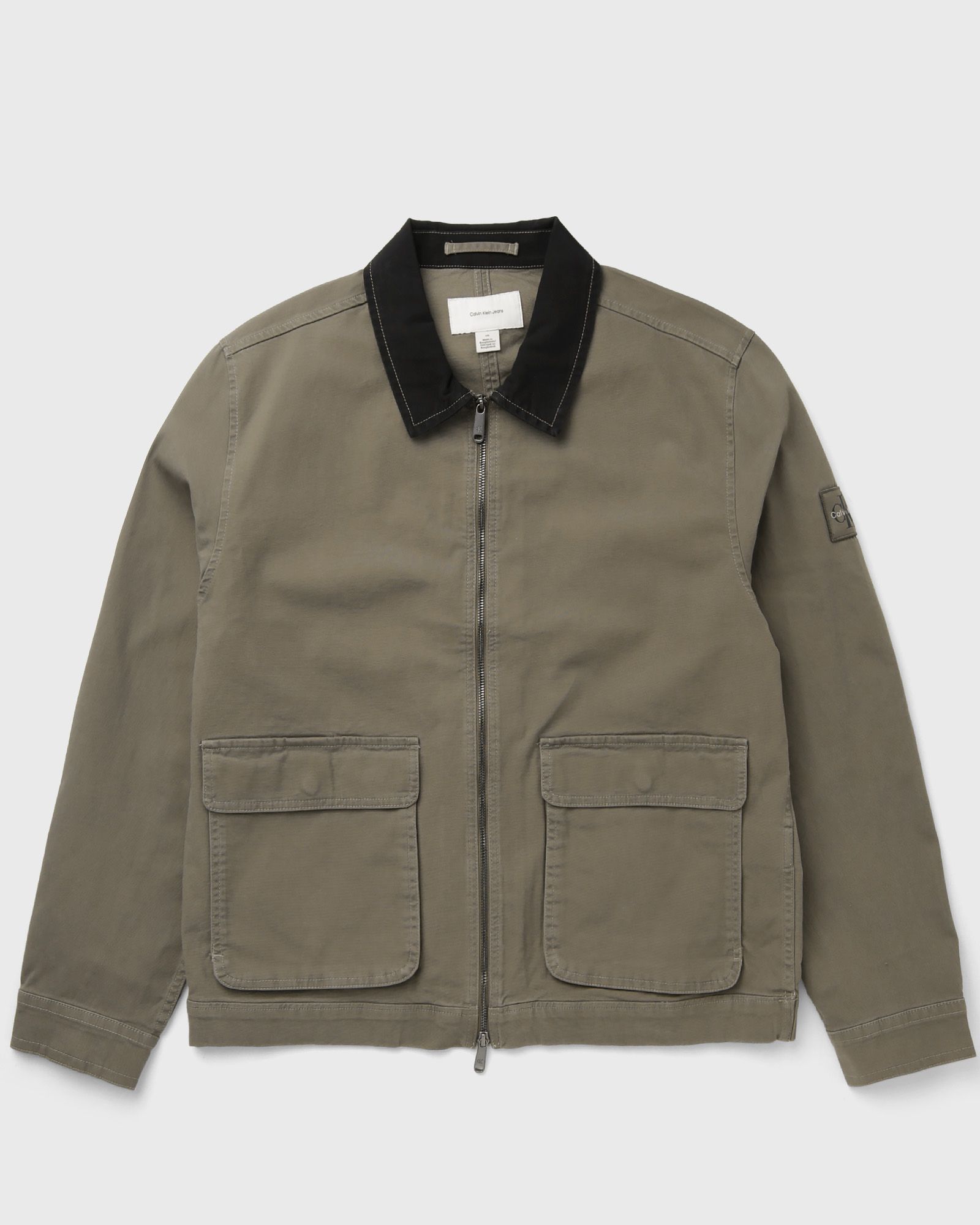 Calvin Klein Jeans LS MATTY CANVAS CONTRAST COLLAR, brown