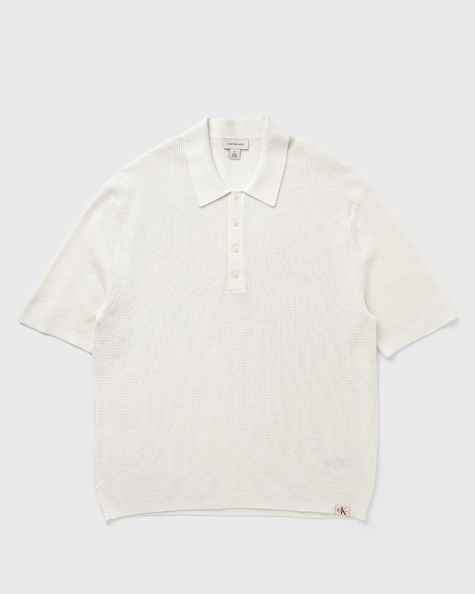 Calvin Klein Jeans SS COTTON WAFFLE POLO COLLARSWTR, beige