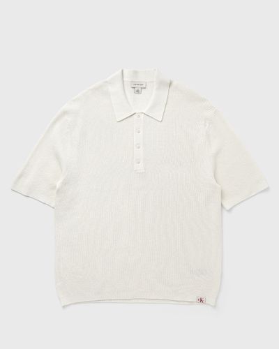 Calvin Klein Jeans SS COTTON WAFFLE POLO COLLARSWTR, beige