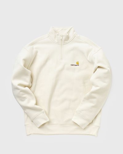Carhartt WIP Half Zip American Script Sweat, beige