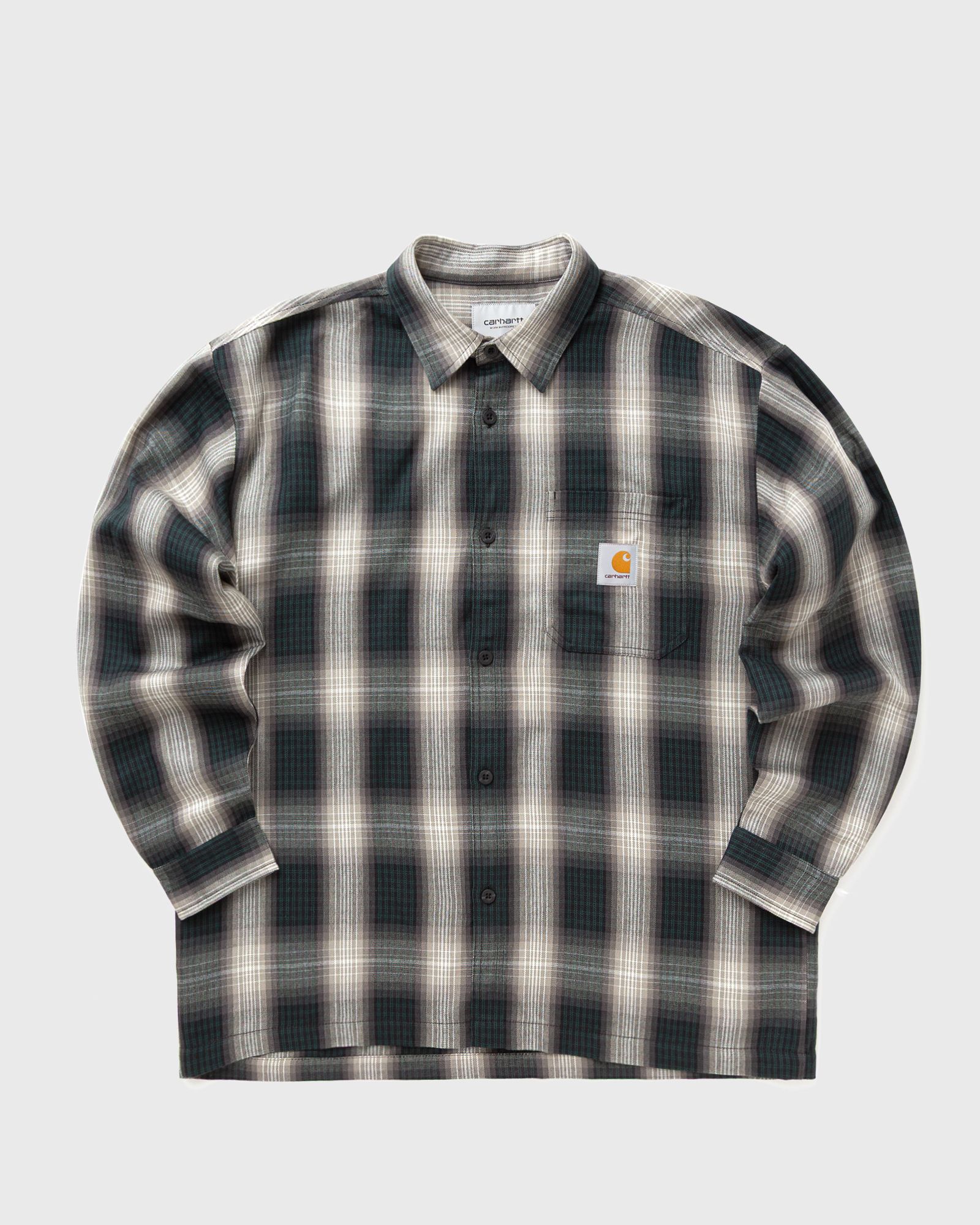 Carhartt WIP L/S Harlin Shirt, green|white