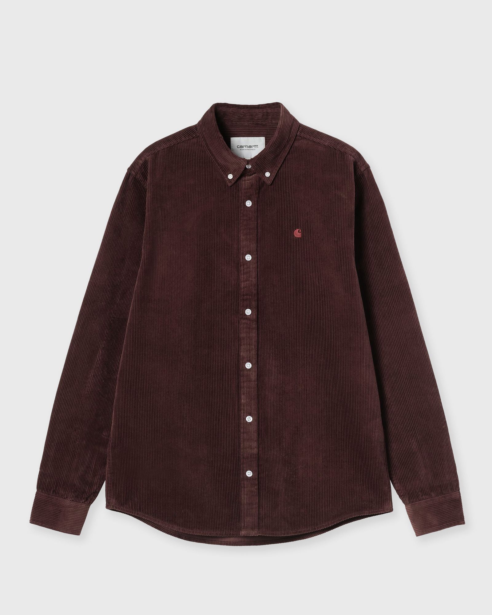 Carhartt WIP L/S Madison Cord Shirt, brown