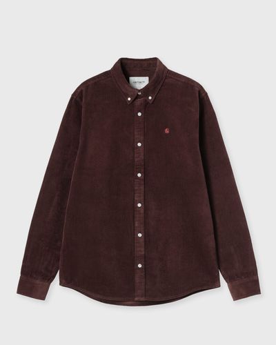 Carhartt WIP L/S Madison Cord Shirt, brown